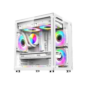 PC POWER ICE CUBE WHITE DESKTOP GAMING CASING